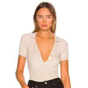 Revolve Superdown Andja Button Down Bodysuit